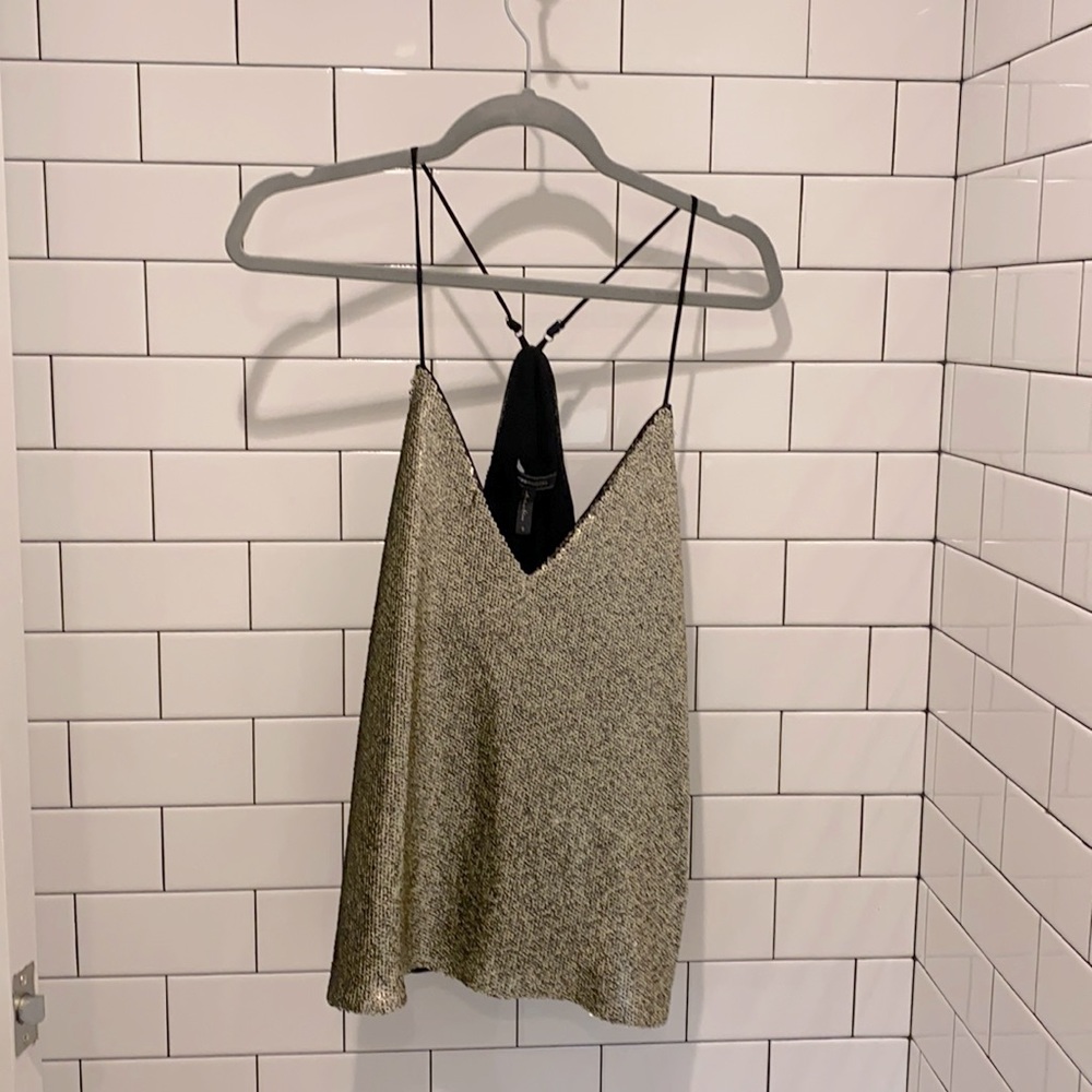 Sequin racer back top BCBG